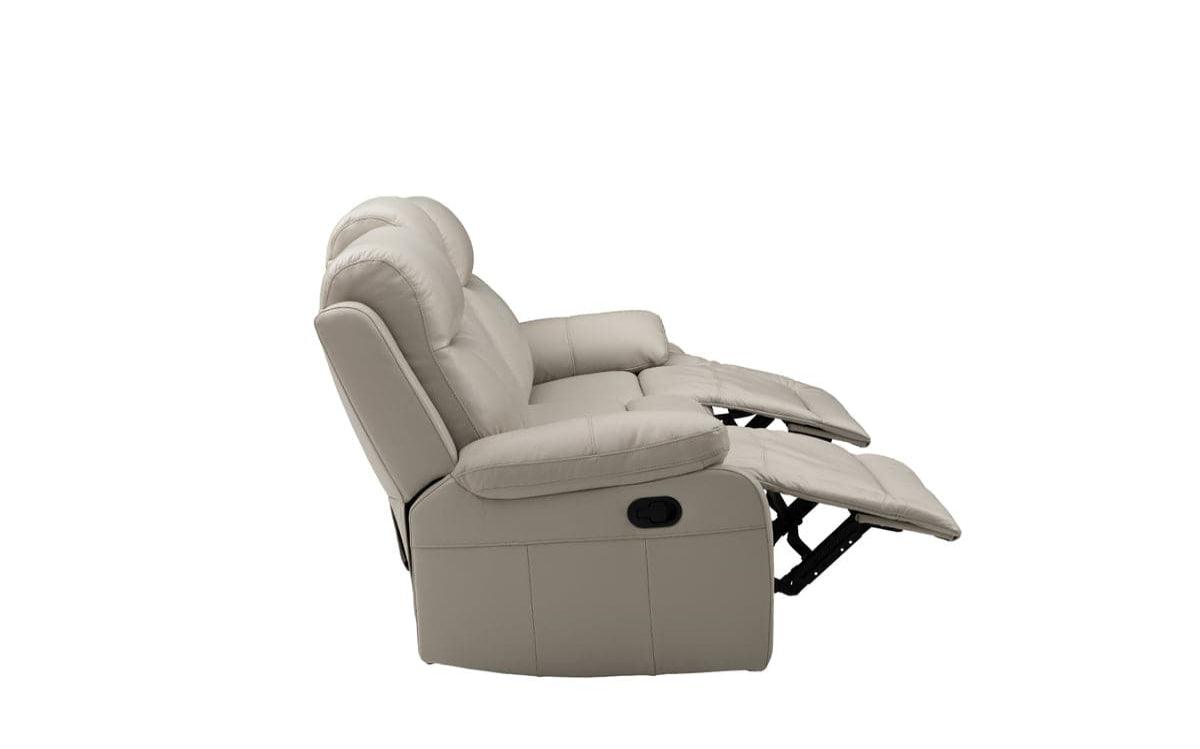 Scott Leather Recliner 1/2/3 Seat-(Black/Grey)