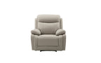 Scott Leather Recliner 1/2/3 Seat-(Black/Grey)