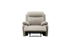 Scott Leather Recliner 1/2/3 Seat-(Black/Grey)