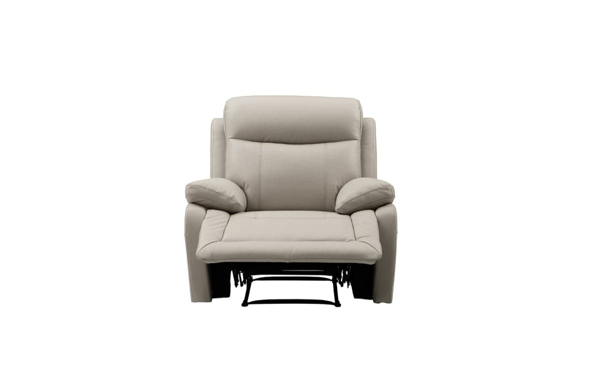 Scott Leather Recliner 1/2/3 Seat-(Black/Grey)