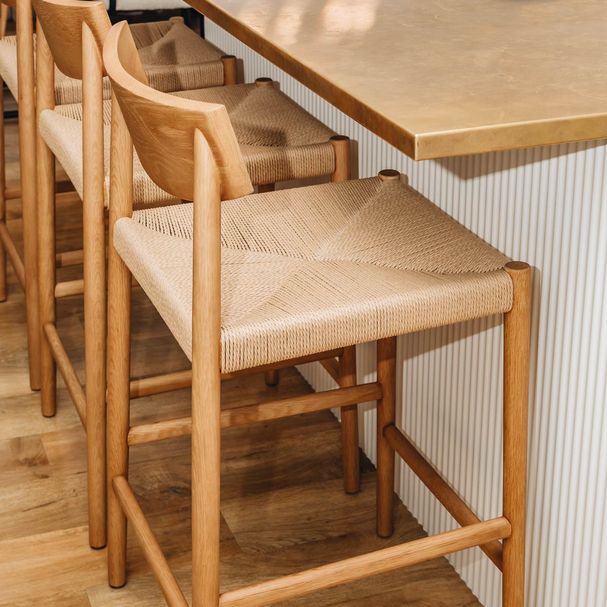 Ingrid Oak Cord Upholstered Dining Chair