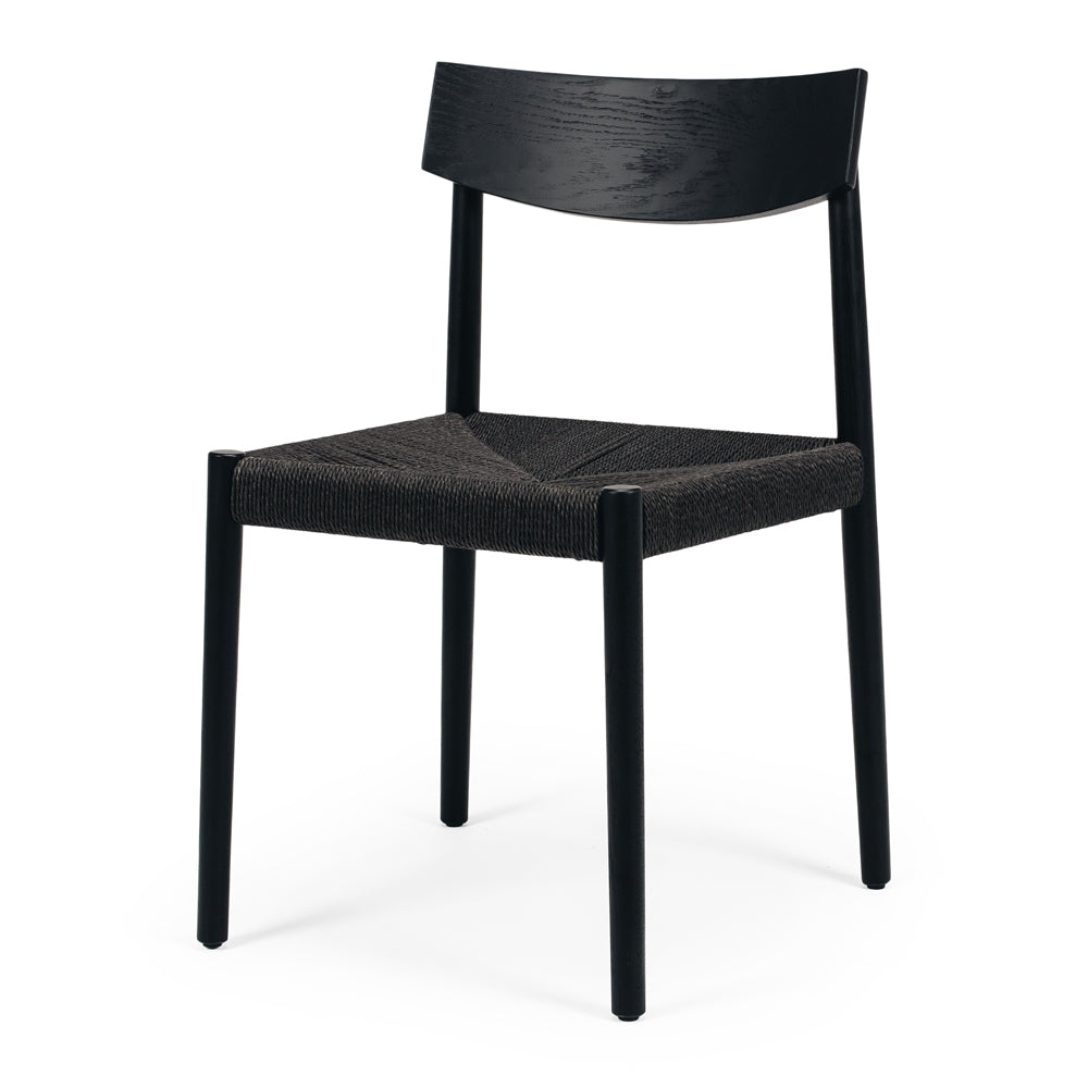 Ingrid Oak Cord Upholstered Dining Chair