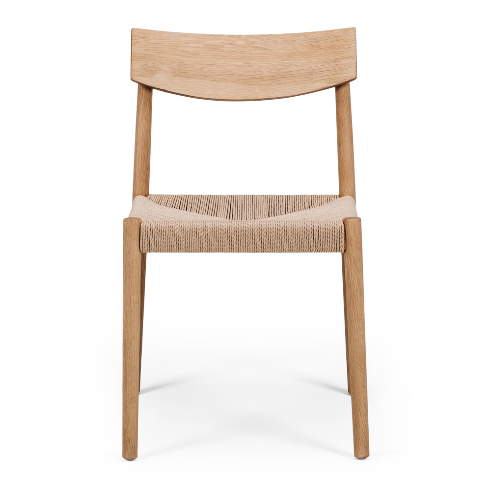 Ingrid Oak Cord Upholstered Dining Chair