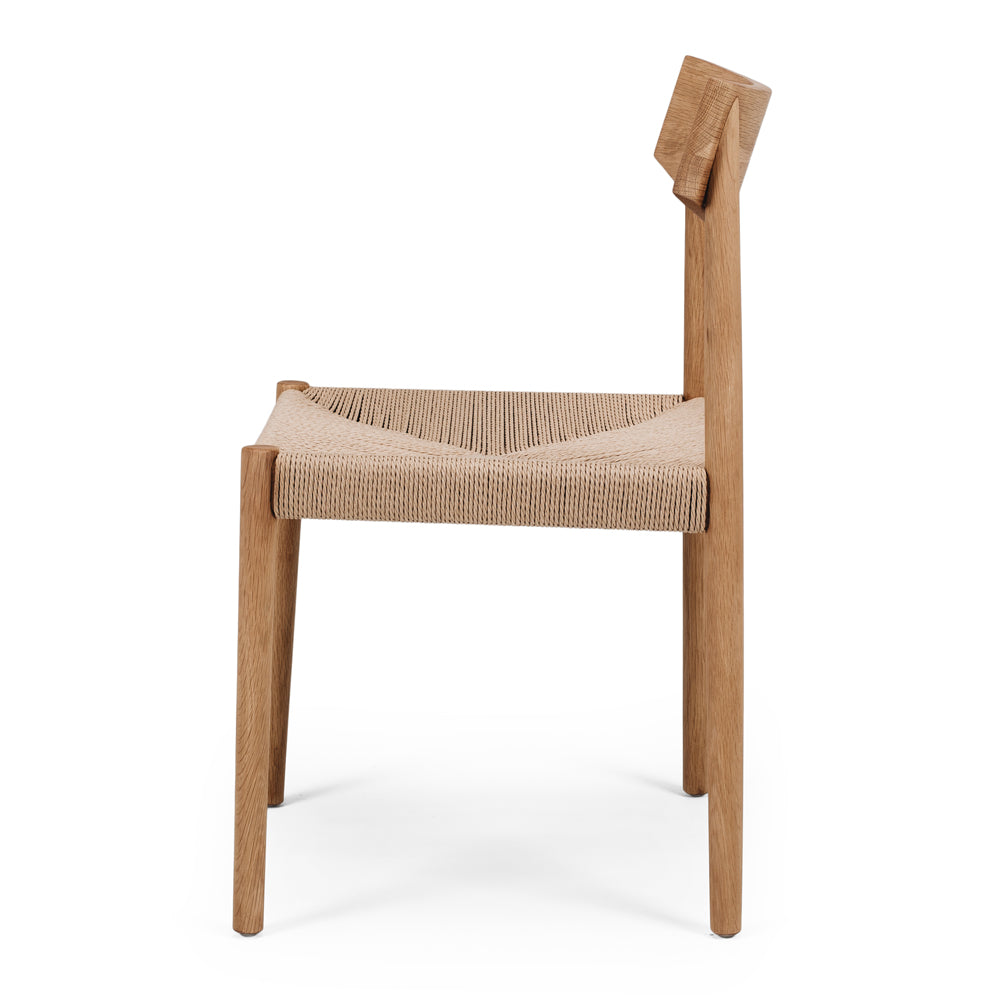Ingrid Oak Cord Upholstered Dining Chair