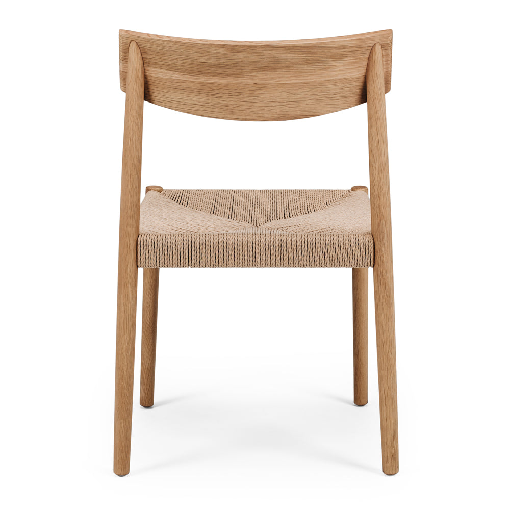 Ingrid Oak Cord Upholstered Dining Chair
