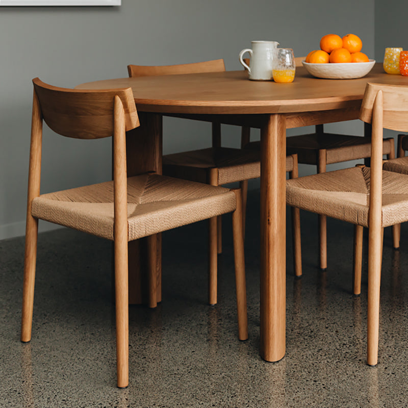 Ingrid Oak Cord Upholstered Dining Chair