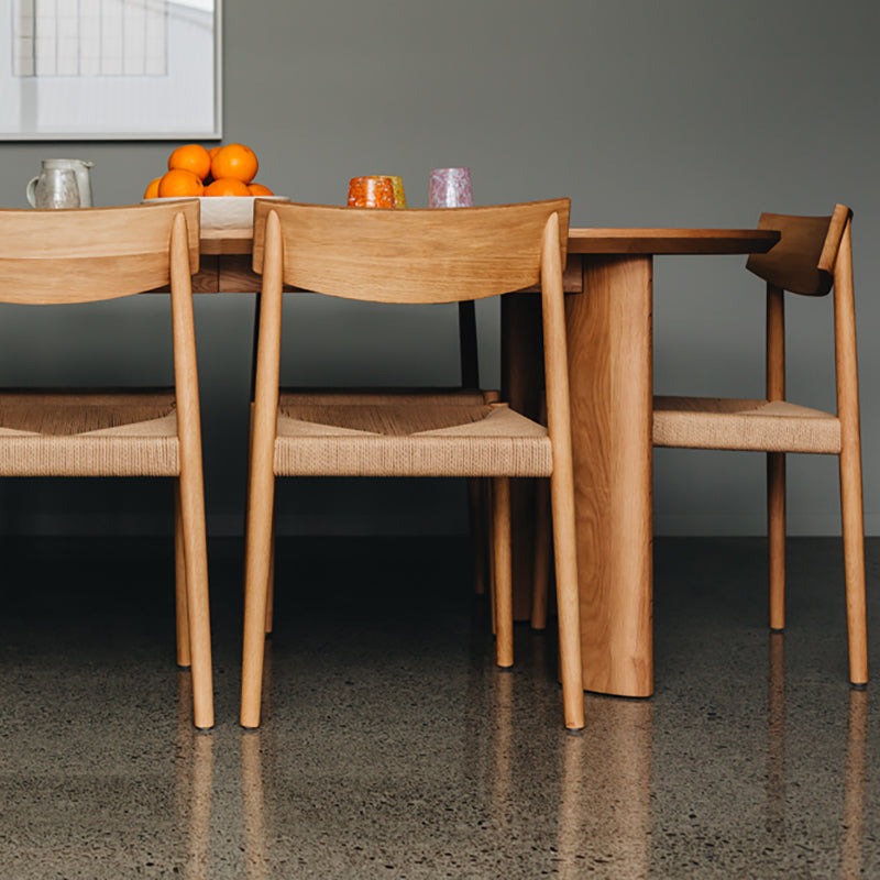 Ingrid Oak Cord Upholstered Dining Chair