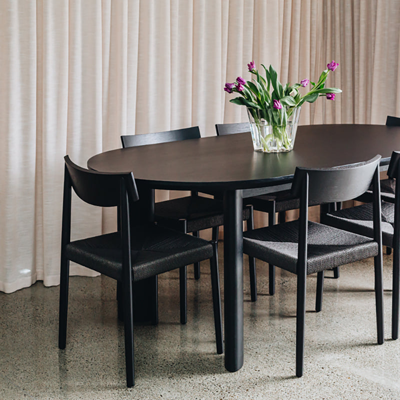 Ingrid Oak Cord Upholstered Dining Chair