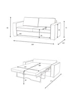 Bari 3 Seat With Sofa Bed