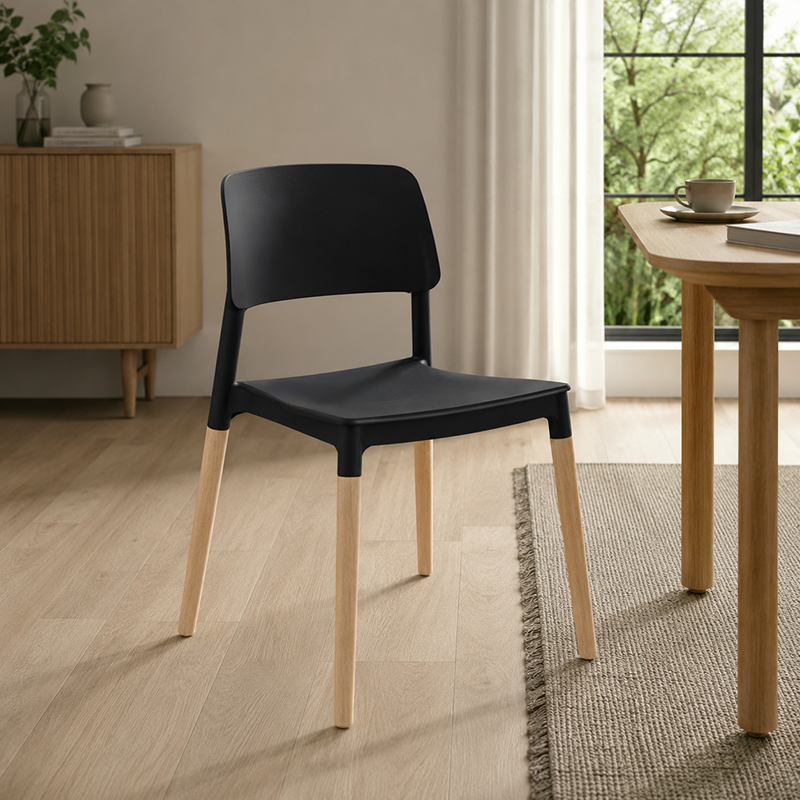 Jade Dining Chair (White/Black)