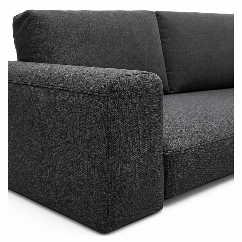 James Fabric Sofa Bed with USB-A/C Charger Charcoal