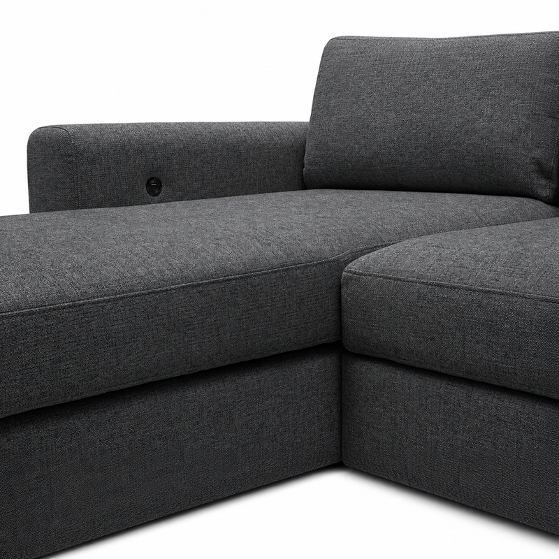 James Fabric Sofa Bed with USB-A/C Charger Charcoal