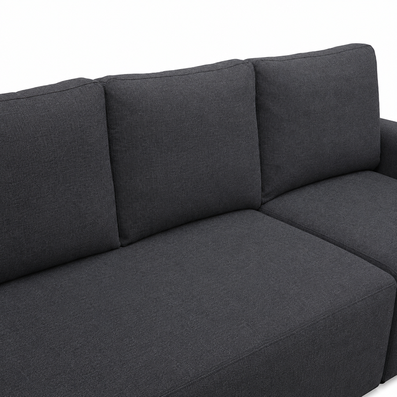 James Fabric Sofa Bed with USB-A/C Charger Charcoal