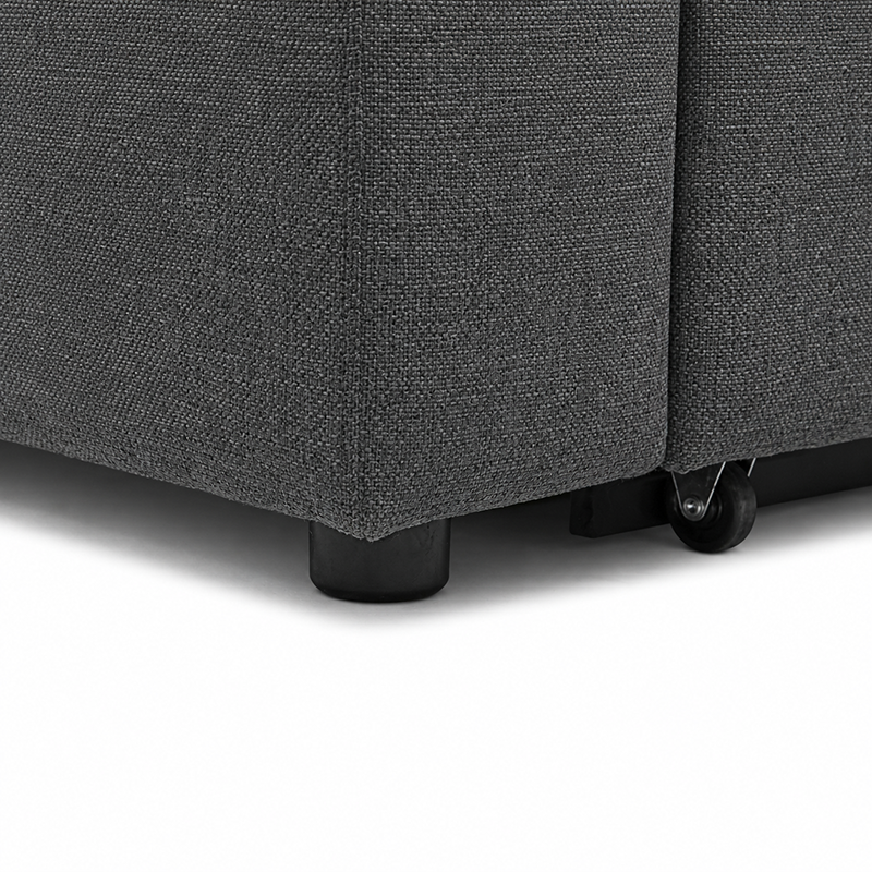 James Fabric Sofa Bed with USB-A/C Charger Charcoal