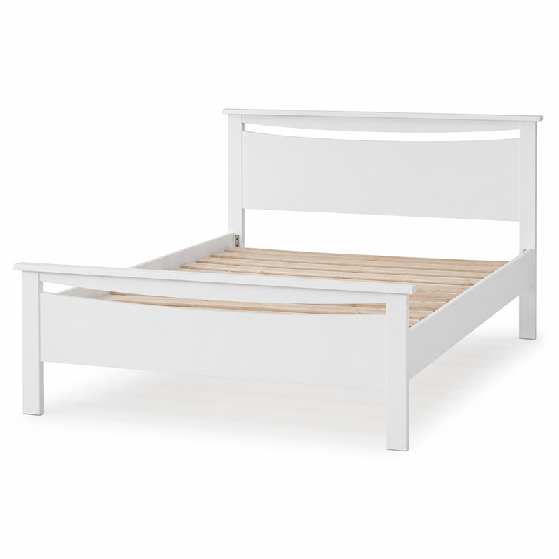 Joanna Bed Frame (White / Beige)