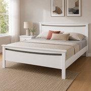 Joanna Bed Frame (White / Beige)