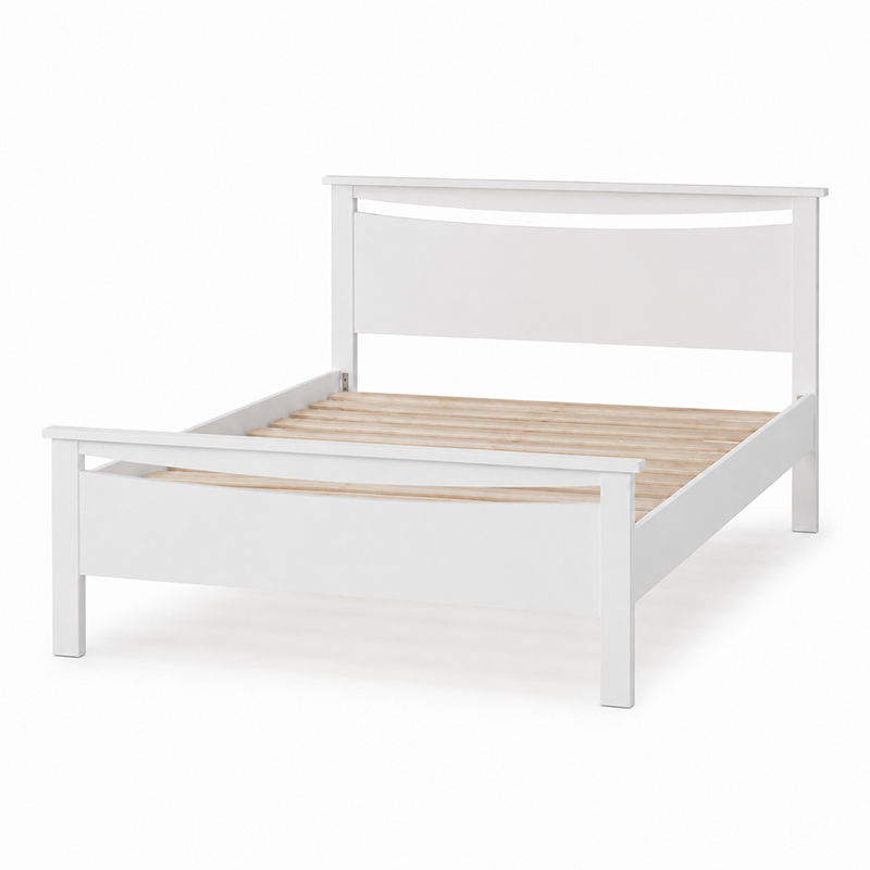 Joanna Bed Frame (White / Beige)