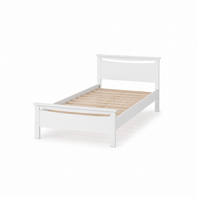 Joanna Bed Frame (White / Beige)