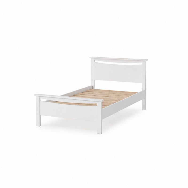 Joanna Bed Frame (White / Beige)