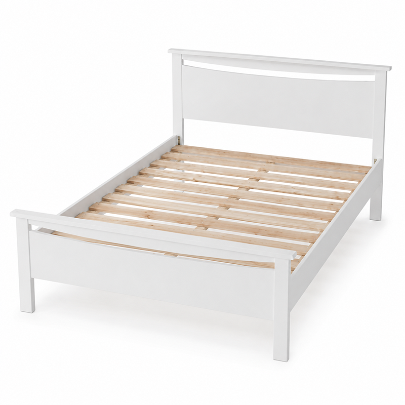 Joanna Bed Frame (White / Beige)