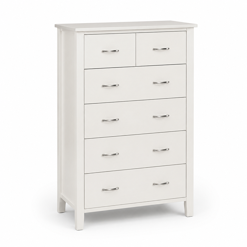 Joanna Bedroom Suite 4 Pieces (King Single Set) (White / Beige)