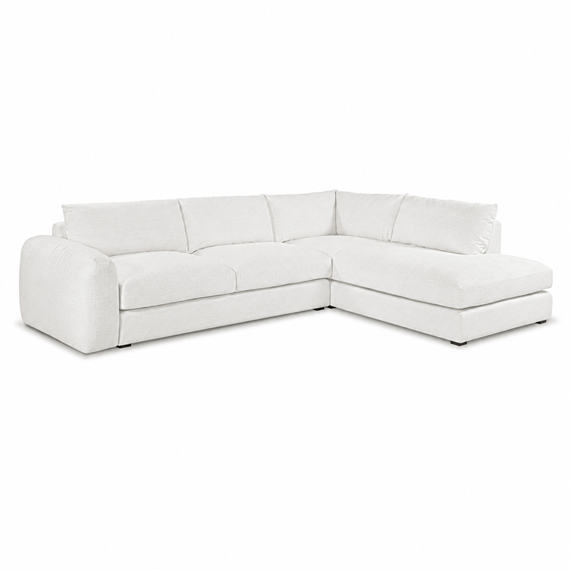 Juno Corner Open End Sofa RHF W320cm (Speckle White)