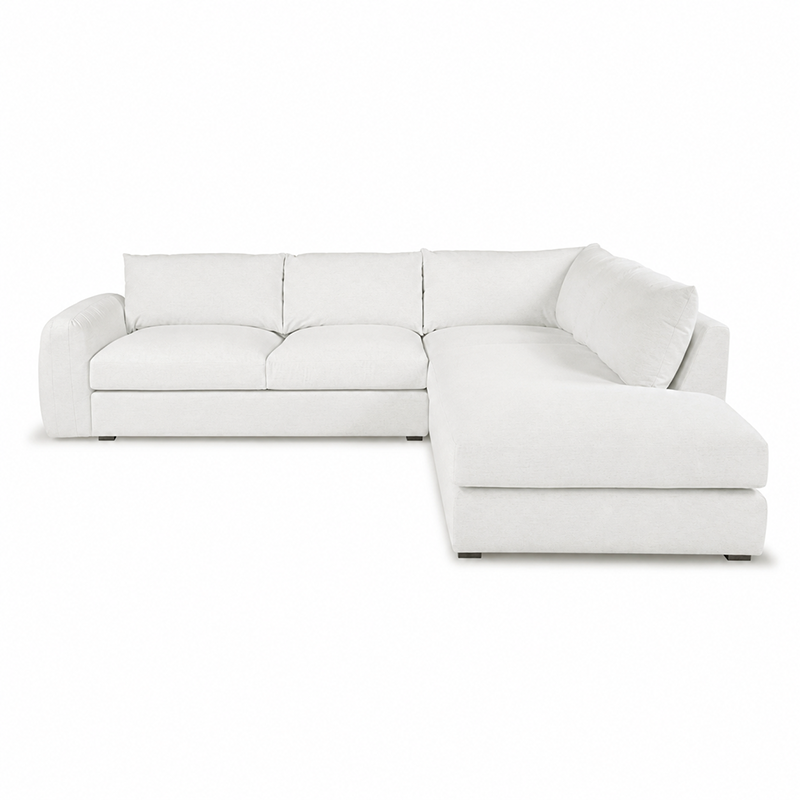 Juno Corner Open End Sofa RHF W320cm (Speckle White)
