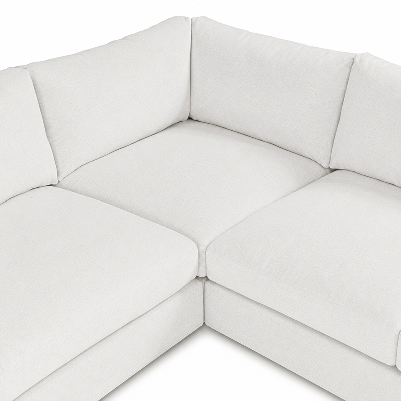 Juno Corner Open End Sofa RHF W320cm (Speckle White)