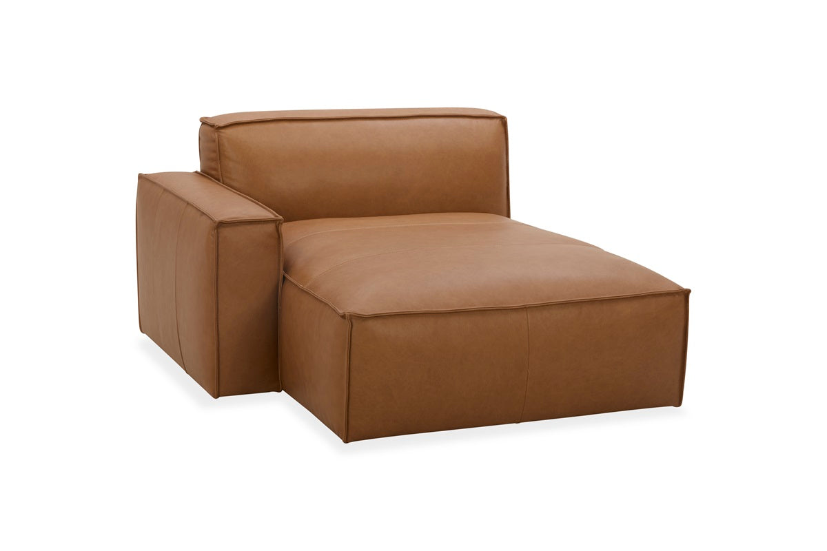 Kavana Leather 3 Seat Chaise Lounge
