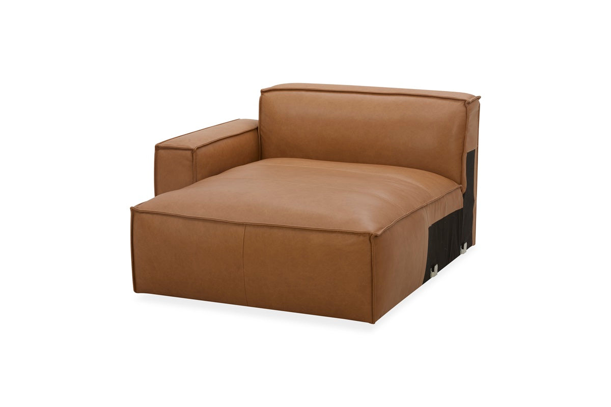 Kavana Leather 3 Seat Chaise Lounge