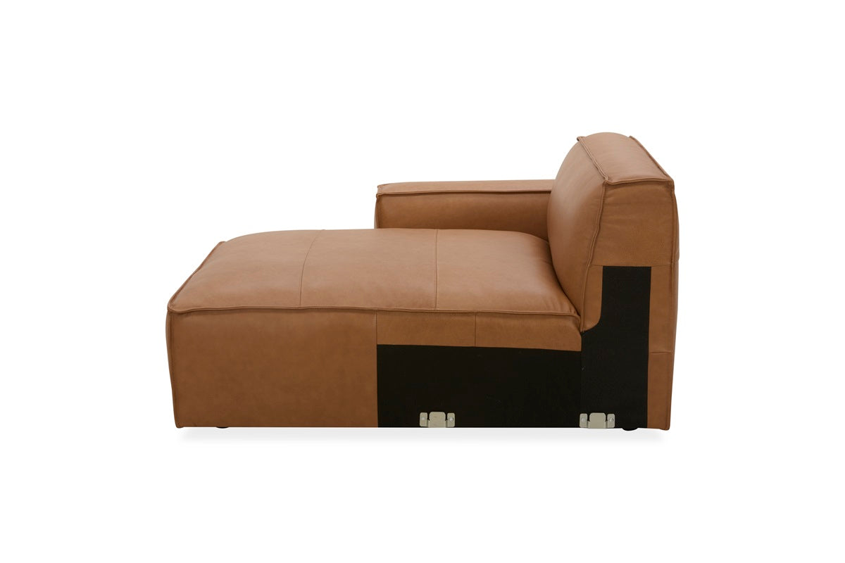 Kavana Leather 3 Seat Chaise Lounge
