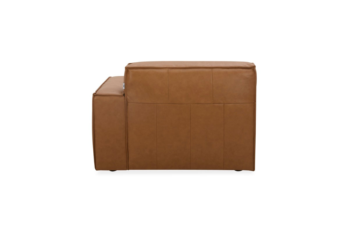 Kavana Leather 3 Seat Chaise Lounge