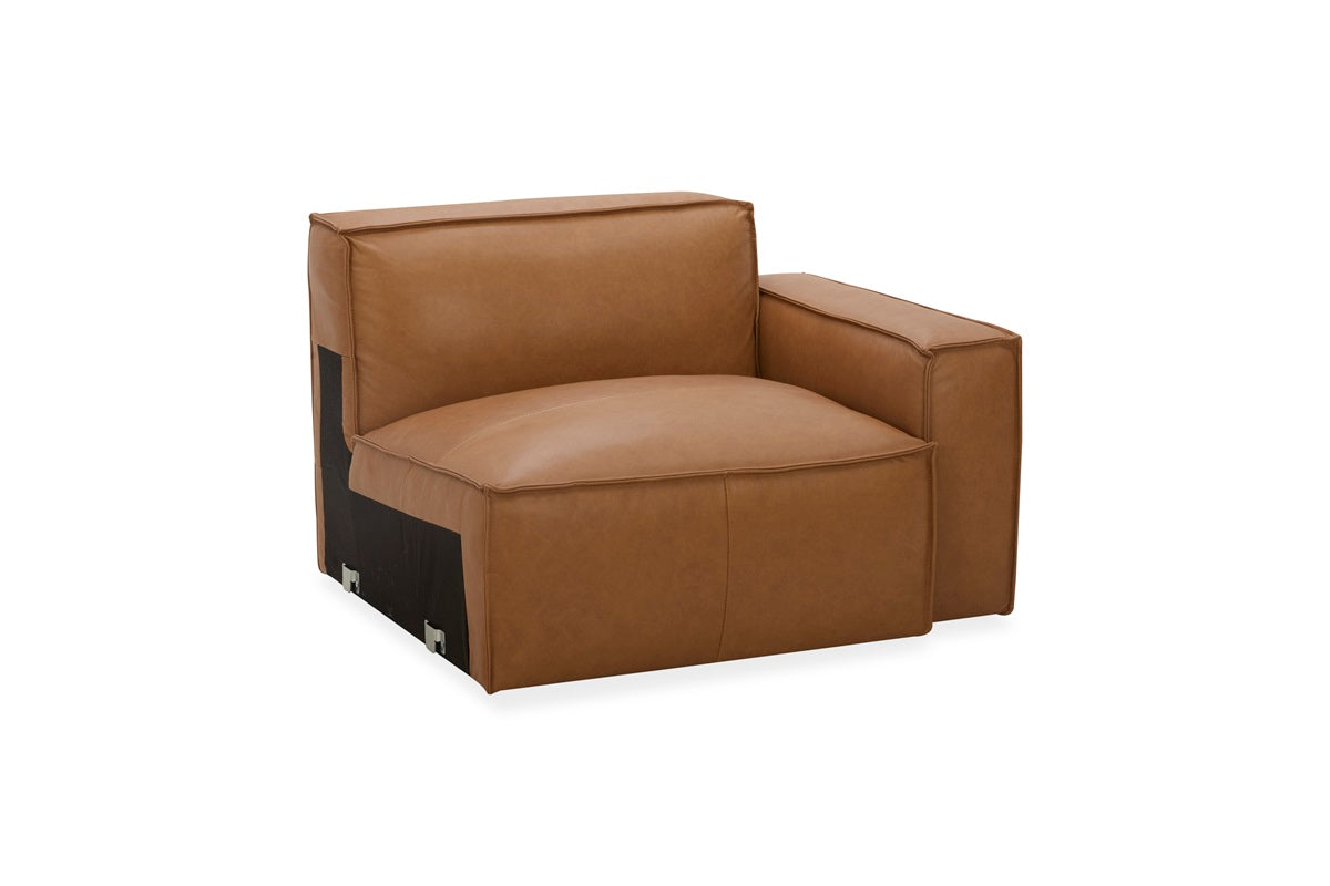Kavana Leather 3 Seat Chaise Lounge