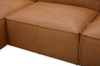 Kavana Leather 3 Seat Chaise Lounge