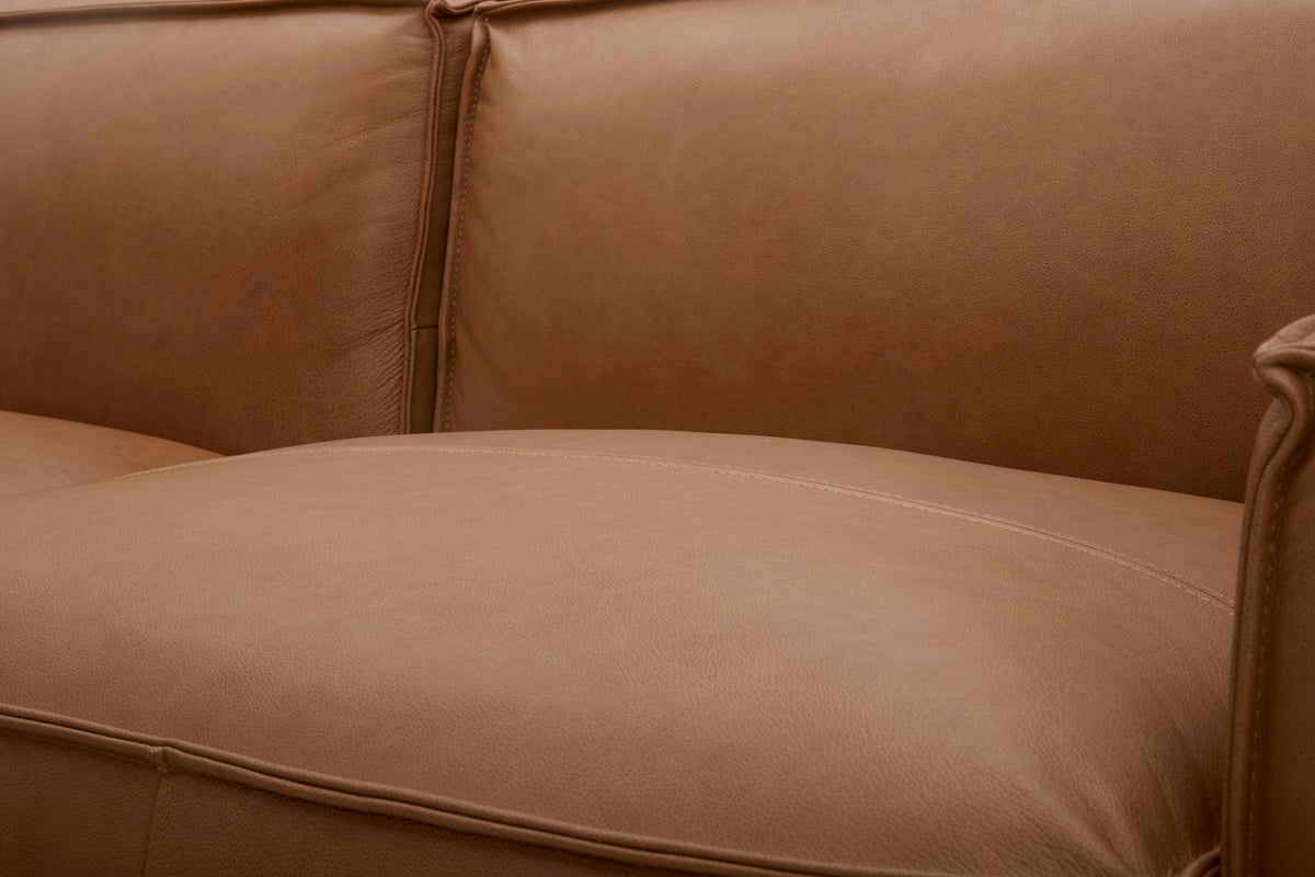 Kavana Leather 3 Seat Chaise Lounge