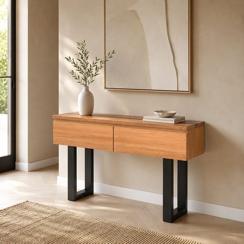 Katania 2Drw Hall Table 1.4m