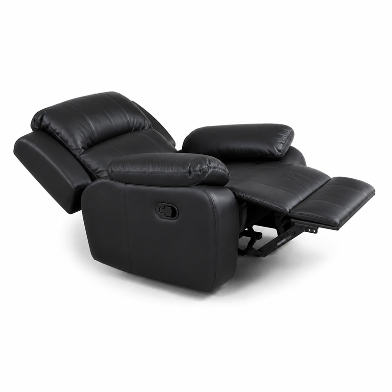 Katie 1 Seater Recliner / Bonded Leather (Black)