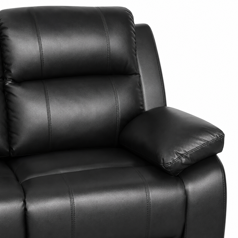 Katie 2 Seater Recliner / Bonded Leather (Black)