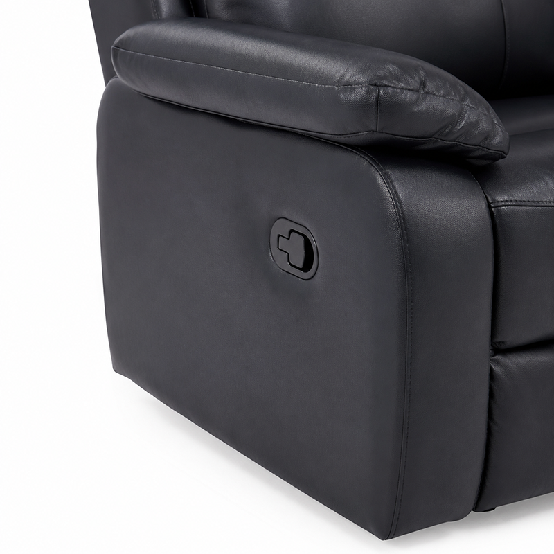 Katie 2 Seater Recliner / Bonded Leather (Black)