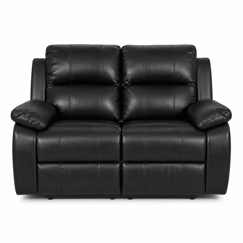 Katie 2 Seater Recliner / Bonded Leather (Black)