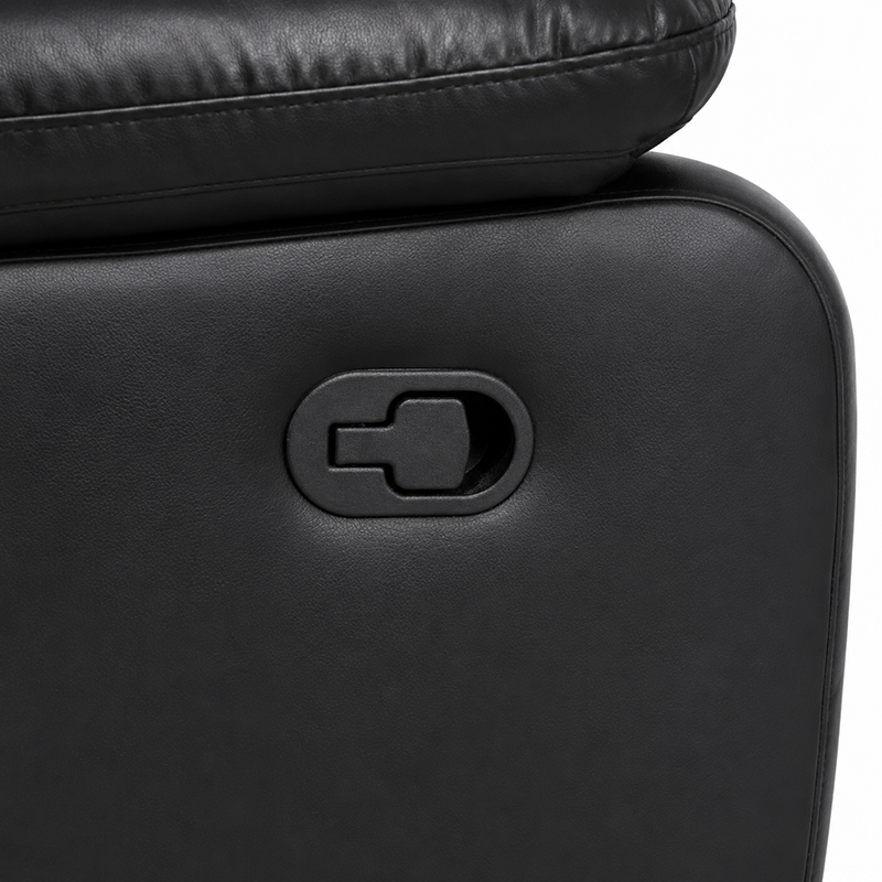 Katie 3 Seater Recliner / Bonded Leather (Black)