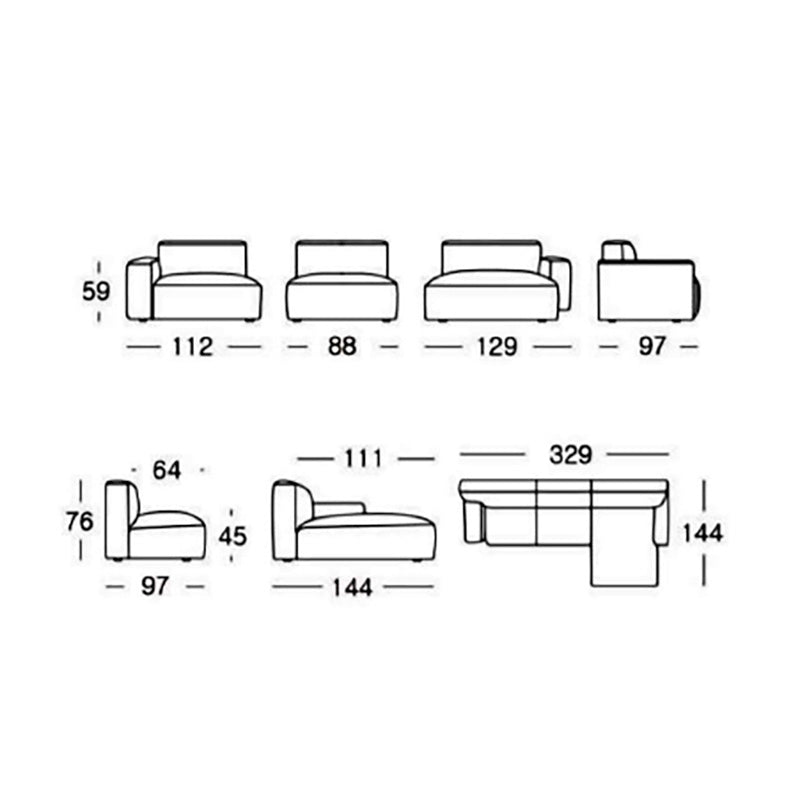 Kavana Modular Lounge – Dakota Tan