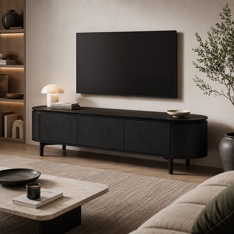 Kontur TV Unit (Natural Oak/Black)