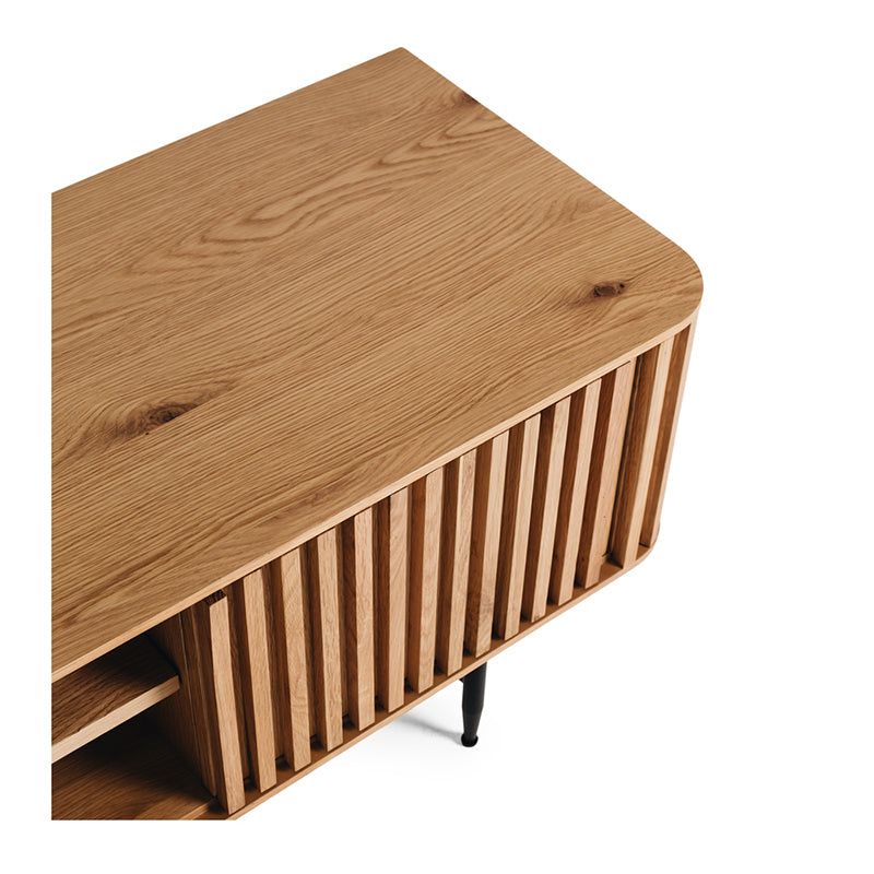 Linea TV Unit (Natural / Painted Black Oak)