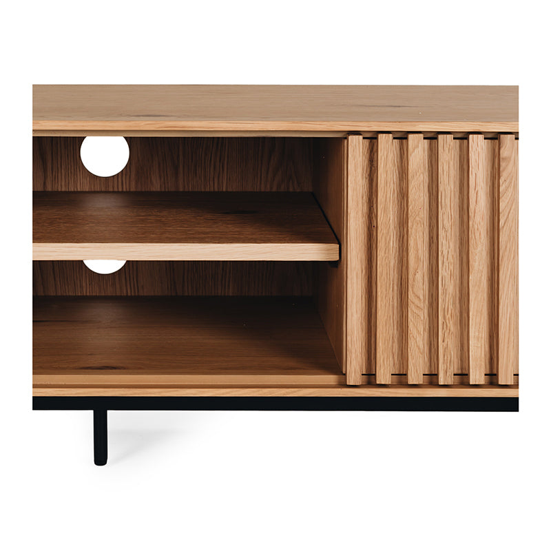 Linea TV Unit (Natural / Painted Black Oak)