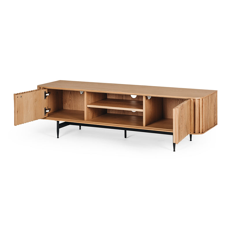 Linea TV Unit (Natural / Painted Black Oak)