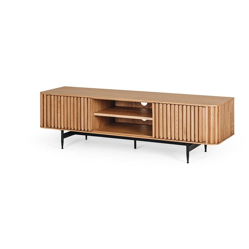 Linea TV Unit (Natural / Painted Black Oak)