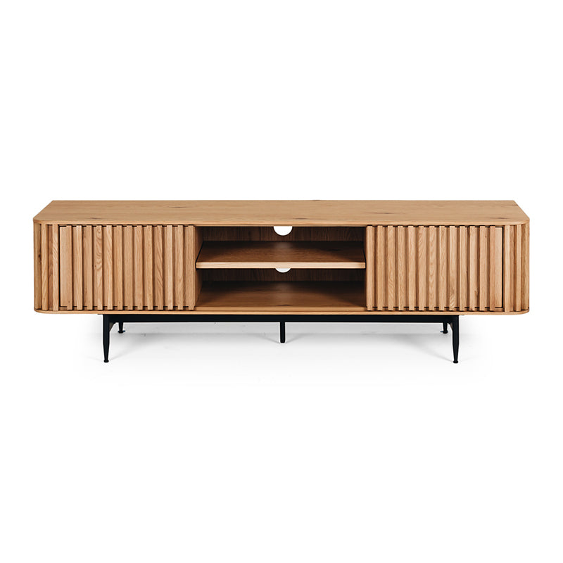 Linea TV Unit (Natural / Painted Black Oak)