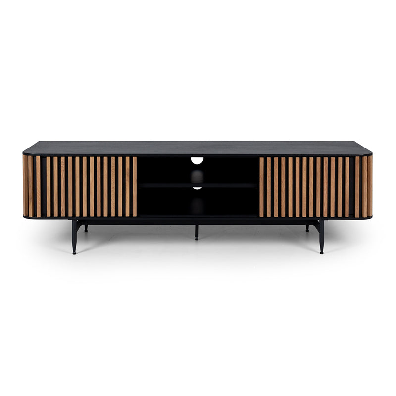 Linea TV Unit (Natural / Painted Black Oak)