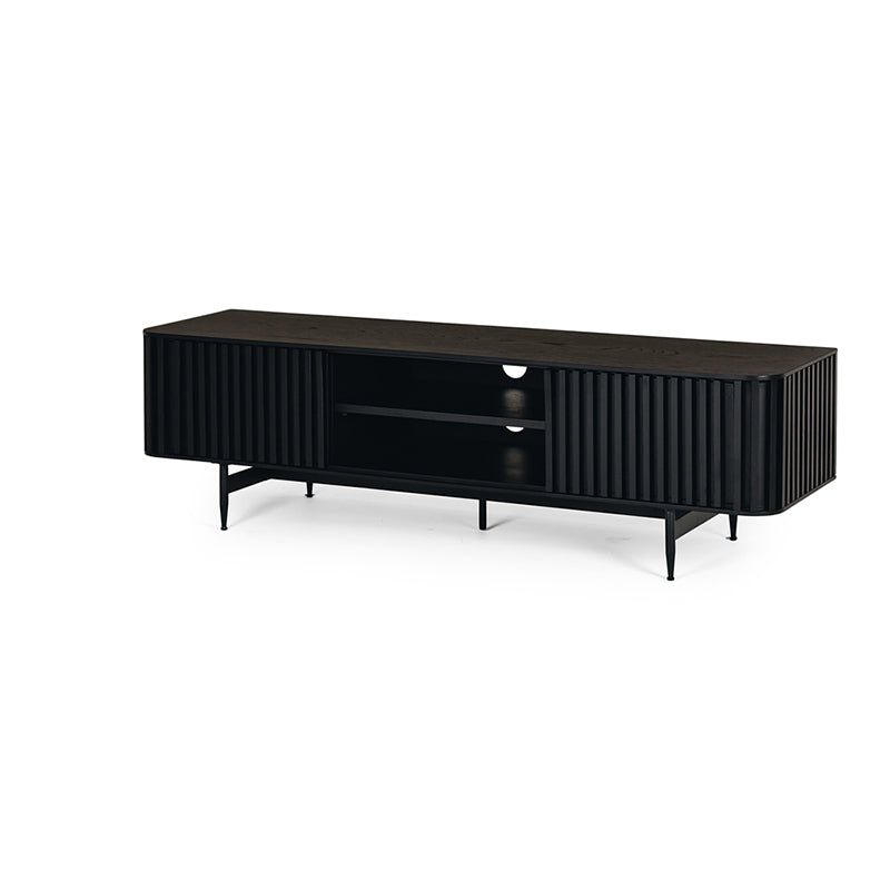 Linea TV Unit (Natural / Painted Black Oak)